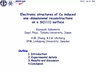 Electronic structures of Ca induced  one-dimensional reconstructions on a Si(111) surface