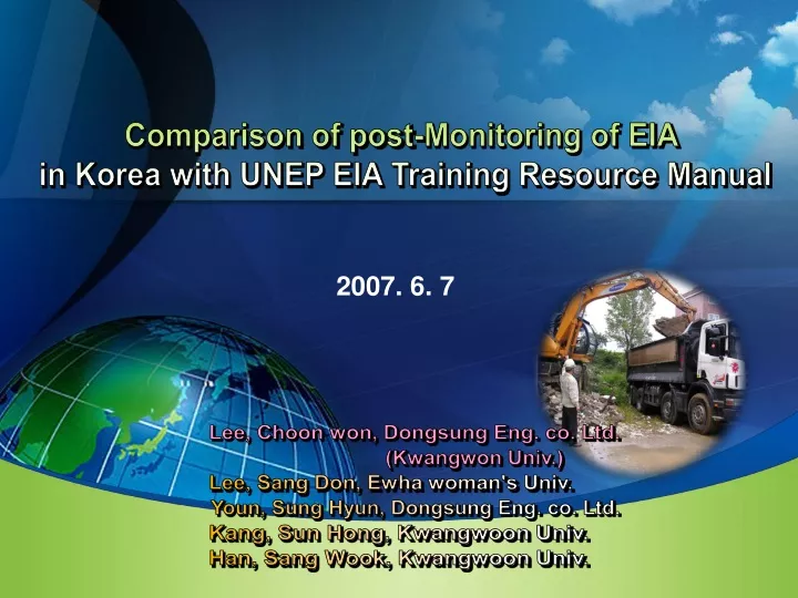 comparison of post monitoring of eia in korea