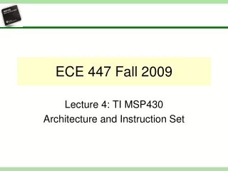 ECE 447 Fall 2009