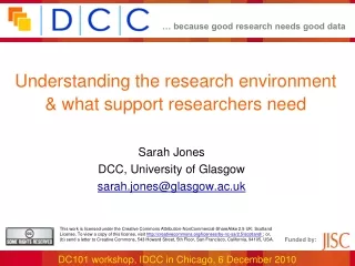 Understanding the research environment &amp; what support researchers need