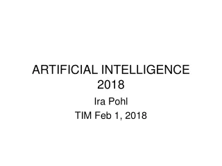 ARTIFICIAL INTELLIGENCE 2018