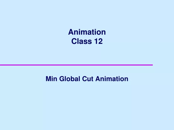 animation class 12