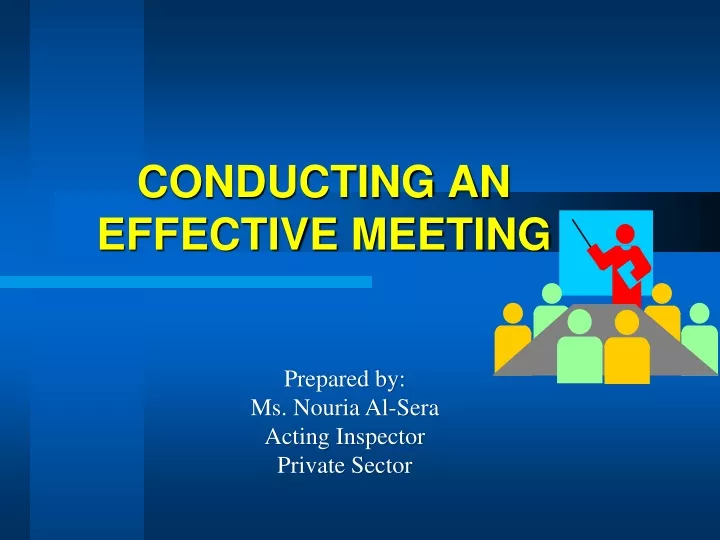 conducting an effective meeting