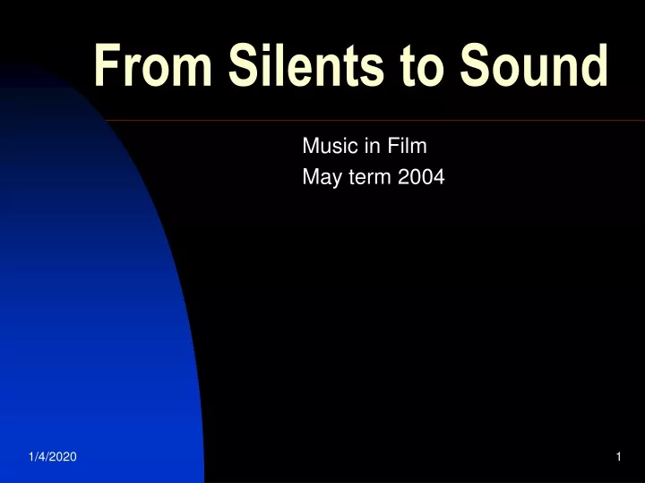 from silents to sound