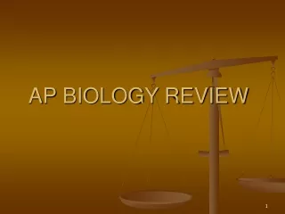 AP BIOLOGY REVIEW