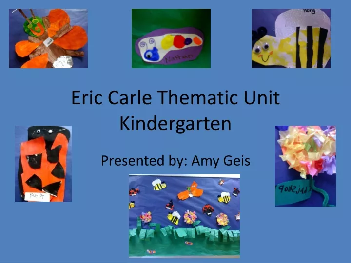 eric carle thematic unit kindergarten
