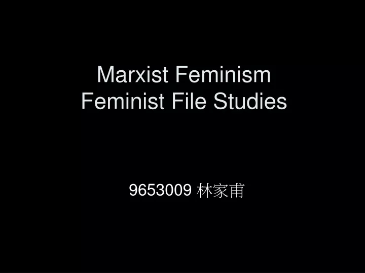 marxist feminism feminist file studies