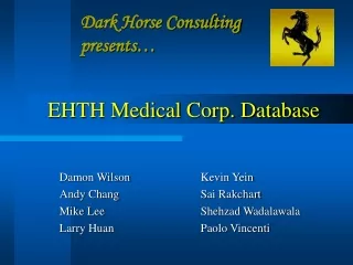EHTH Medical Corp. Database