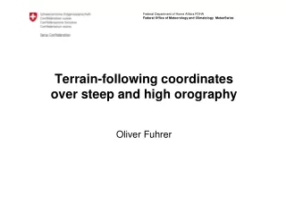 Terrain-following coordinates over steep and high orography