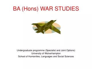 BA (Hons) WAR STUDIES