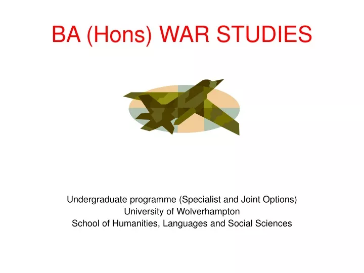ba hons war studies