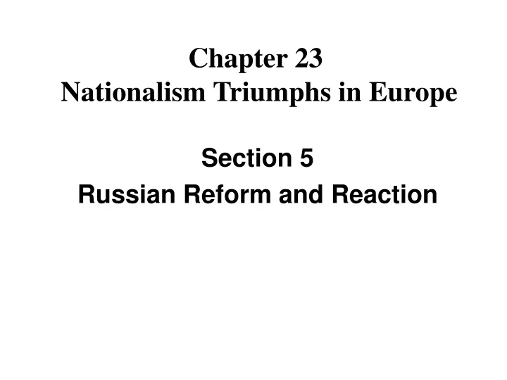 chapter 23 nationalism triumphs in europe