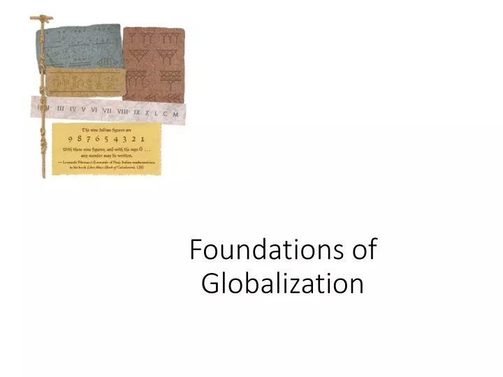 foundations of globalization