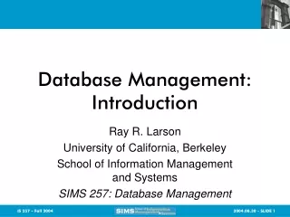 database management introduction