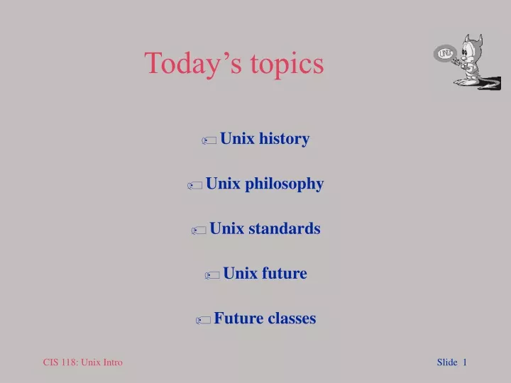 today s topics