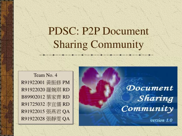 pdsc p2p document sharing community