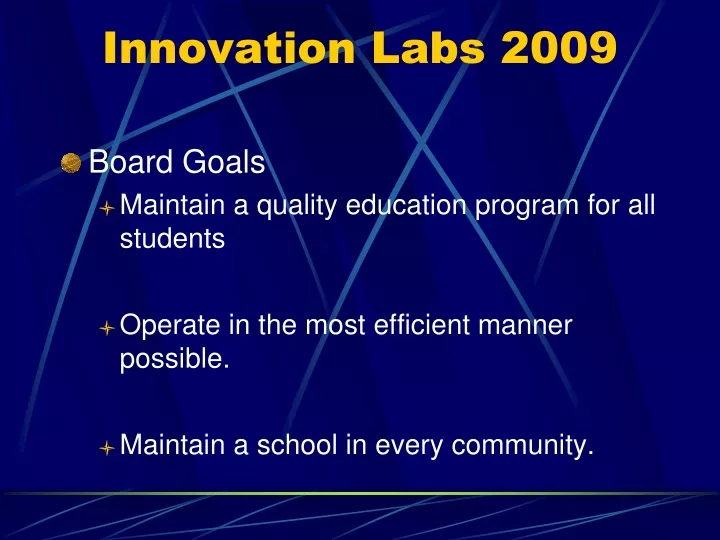 innovation labs 2009