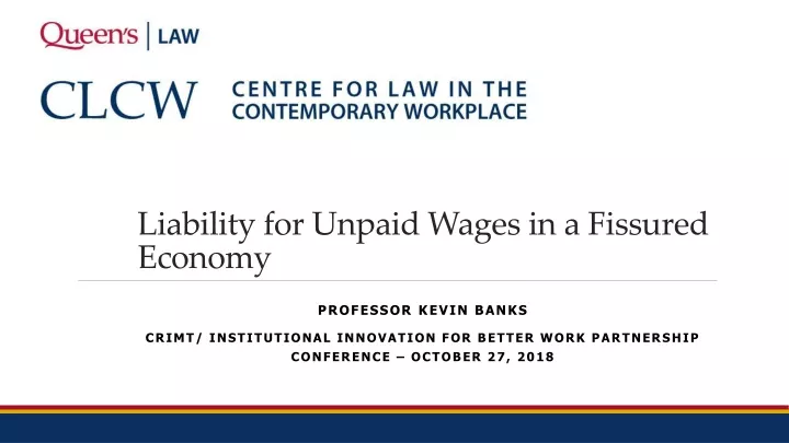 liability for unpaid wages in a fissured economy