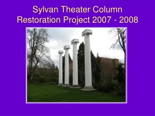 Sylvan Theater Column Restoration Project 2007 - 2008