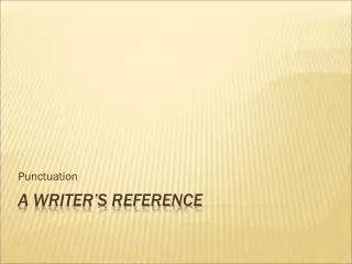 A Writer’s reference