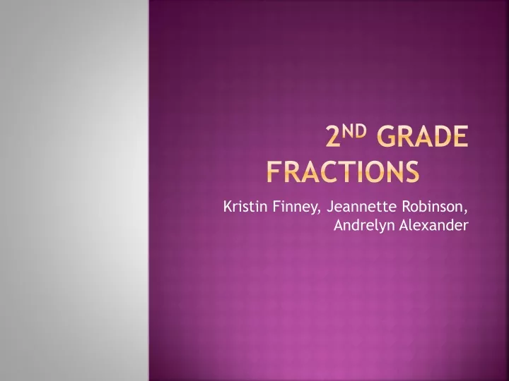 2 nd grade fractions