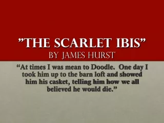 &quot;The Scarlet Ibis&quot; by James Hurst