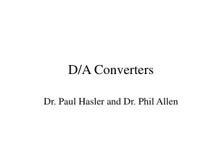 D/A Converters