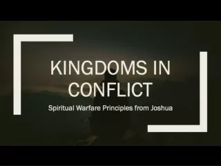Bringing Down Strongholds