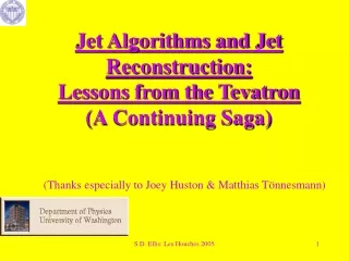 Jet Algorithms and Jet Reconstruction: Lessons from the Tevatron (A Continuing Saga)