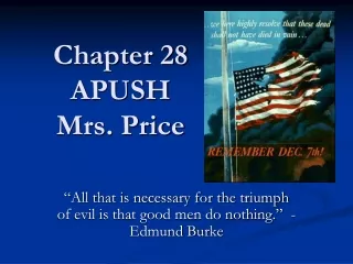 Chapter 28 APUSH Mrs. Price