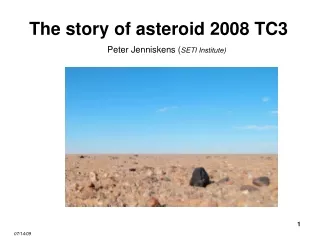 The story of asteroid 2008 TC3