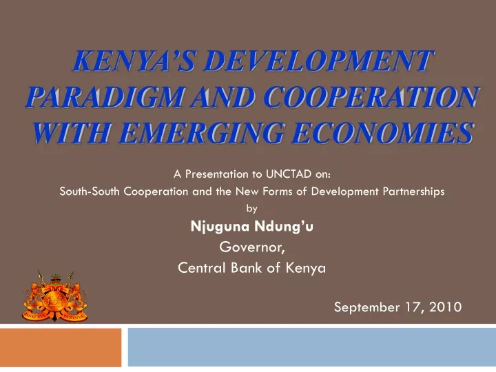 kenya s development paradigm and cooperation with emerging economies