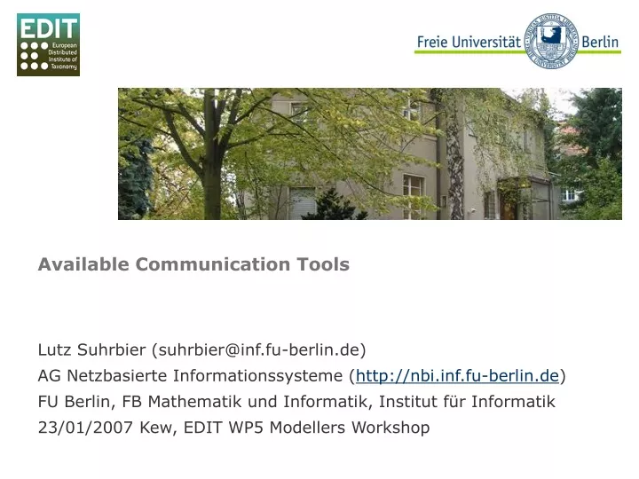 available communication tools