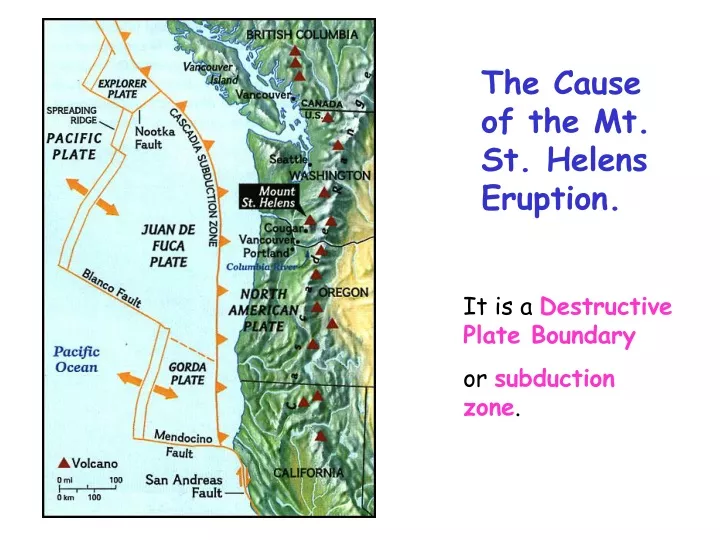the cause of the mt st helens eruption