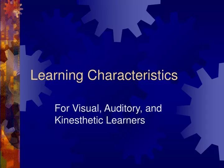 learning characteristics