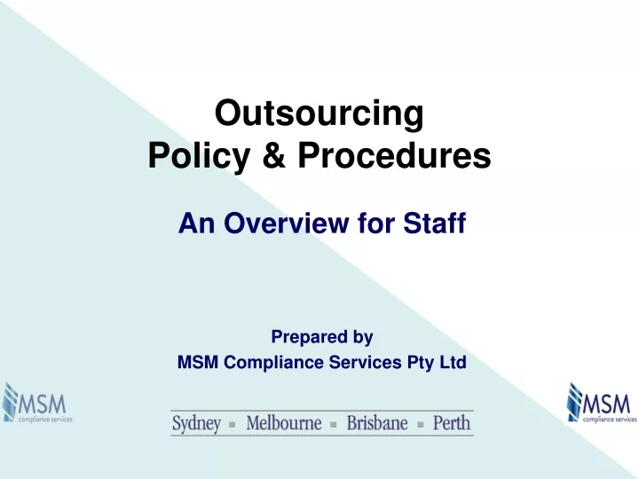 outsourcing policy procedures