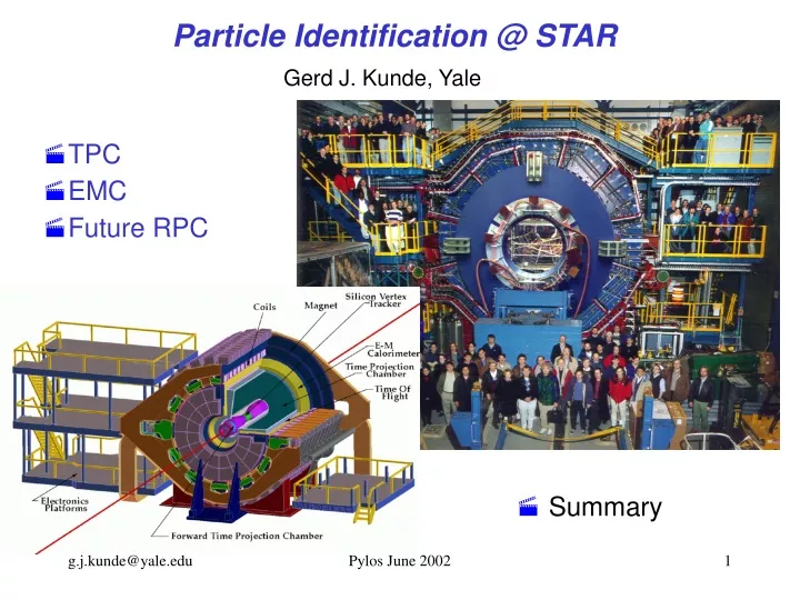 particle identification @ star