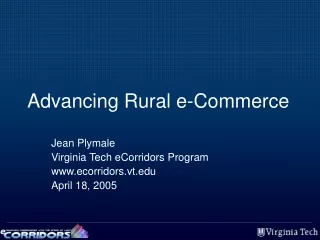 Advancing Rural e-Commerce