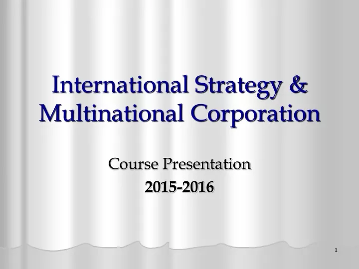 international strategy multinational corporation