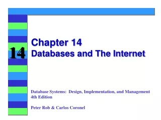 Chapter 14 Databases and The Internet