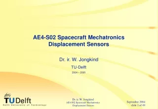 AE4-S02 Spacecraft Mechatronics Displacement Sensors