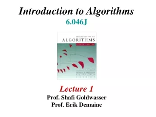 Introduction to Algorithms 6.046J