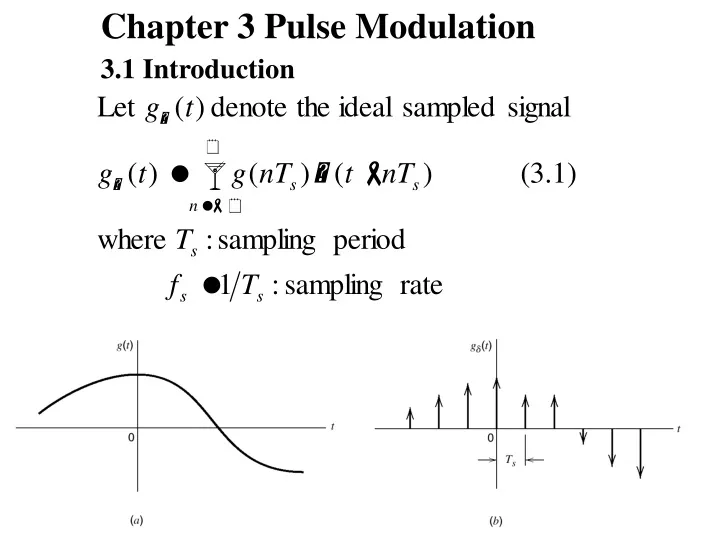 chapter 3 pulse modulation 3 1 introduction