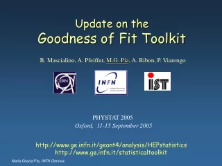 Update on the Goodness of Fit Toolkit