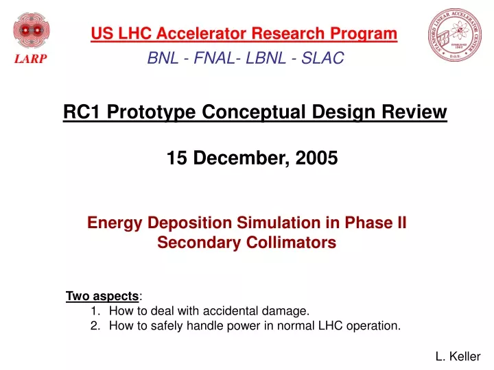 rc1 prototype conceptual design review 15 december 2005