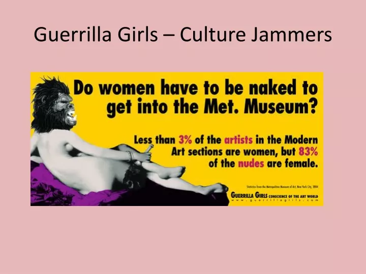 guerrilla girls culture jammers