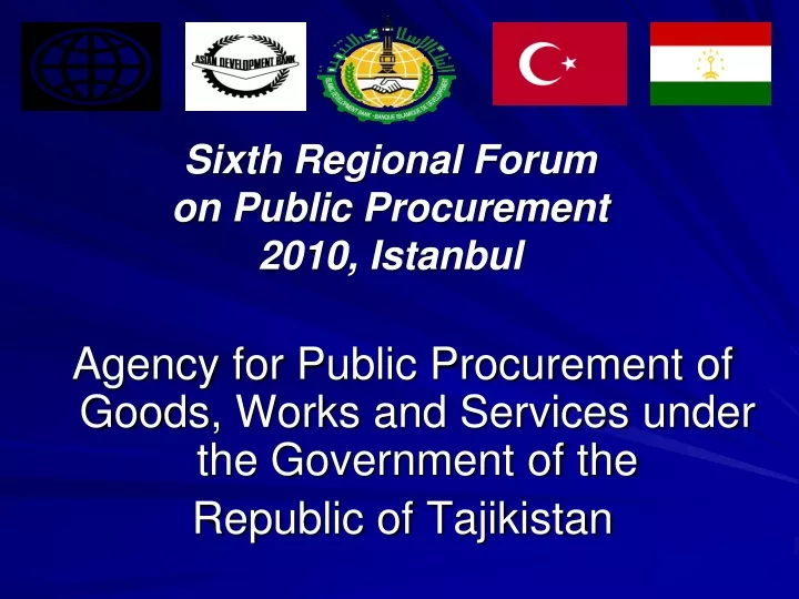 sixth regional forum on public procurement 2010 istanbul