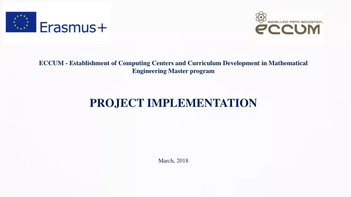 eccum establishment of computing centers