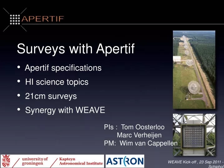 surveys with apertif