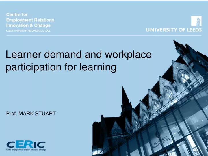 learner demand and workplace participation